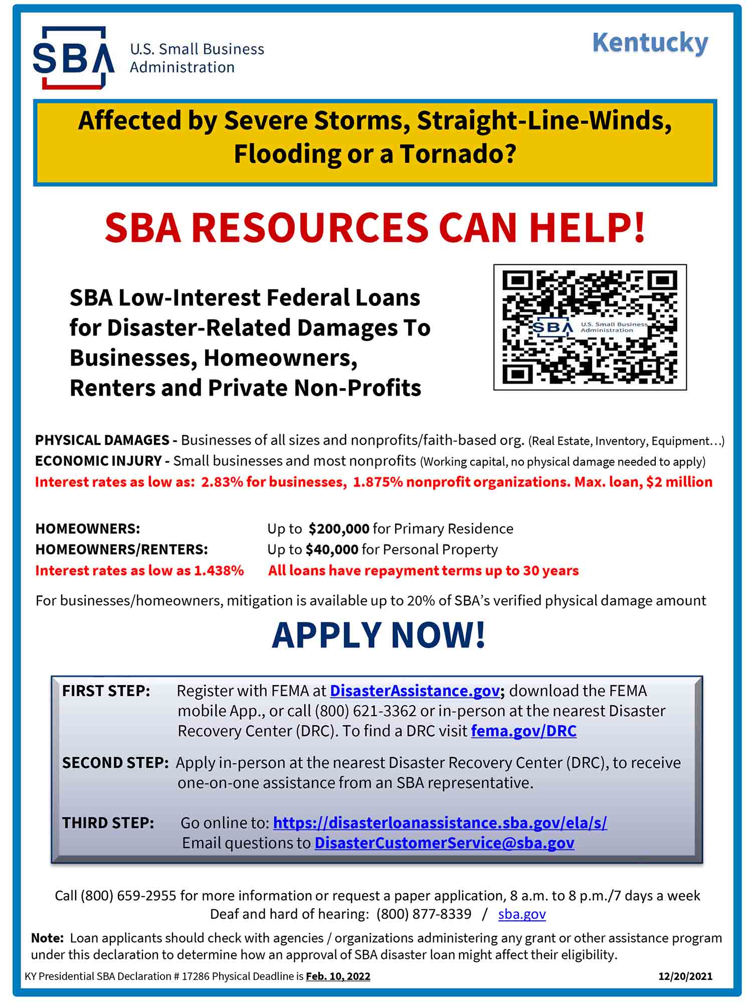 SBA Disaster Relief